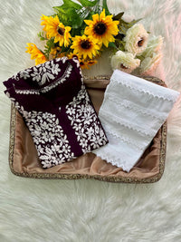 Rayon Ghaspatti Work Kurti With Pant