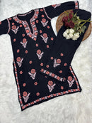 Black Rayon threaded Co-ord set