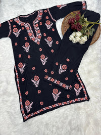 Black Rayon threaded Co-ord set