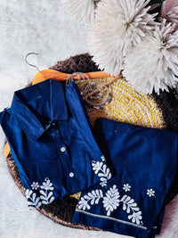 Zara White embroidery chikankari Co-ord Set