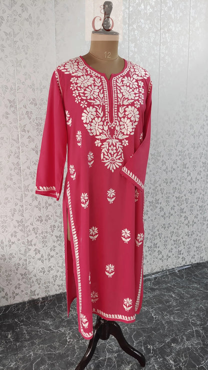 Beautiful Rayon Kurtis - Chikankari Official