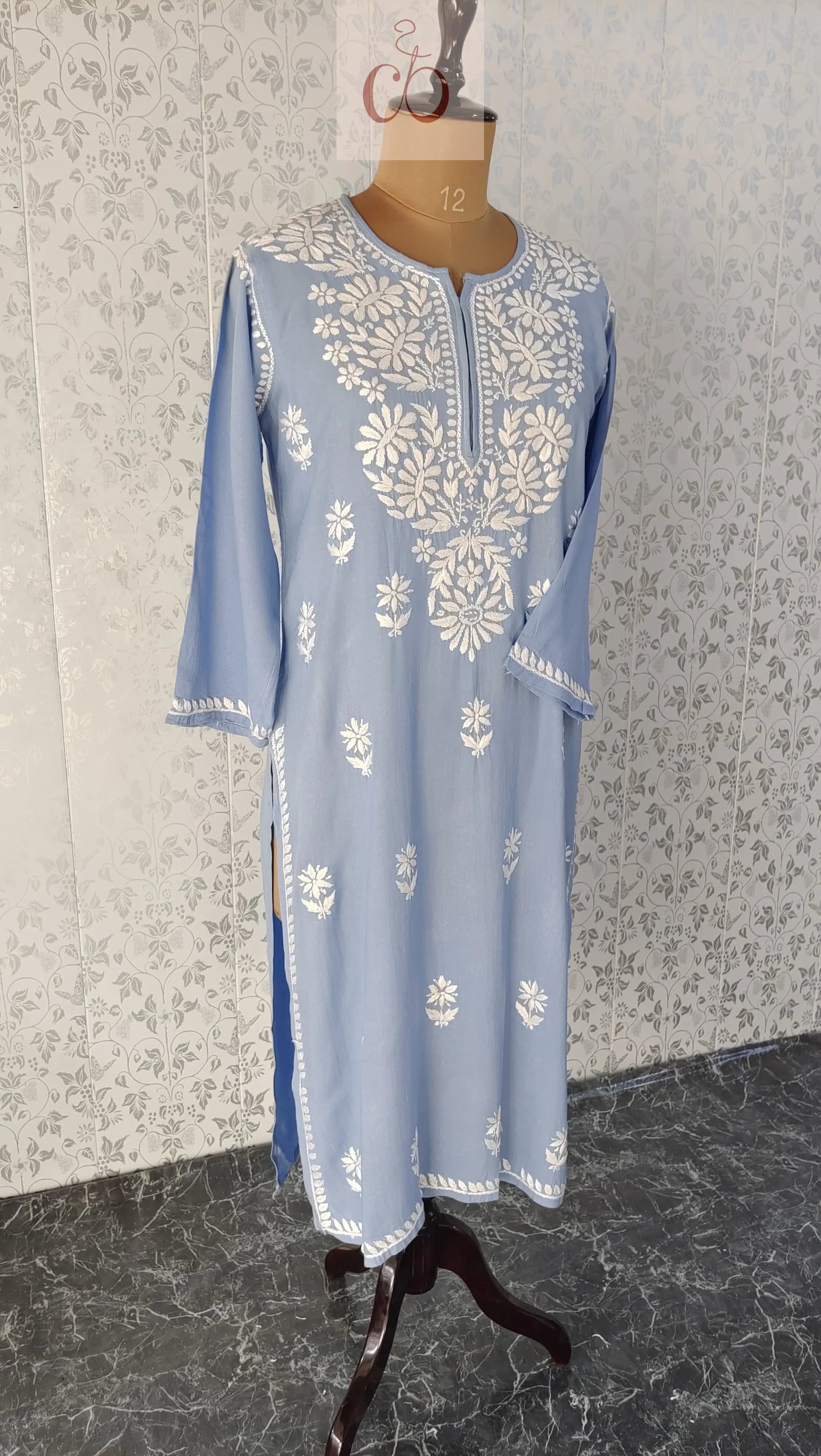 Beautiful Rayon Kurtis - Chikankari Official