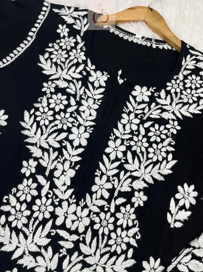 Black Chikankari Modal cotton combo - Chikankari Official