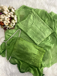 Soft dyed chanderi 3pc Set