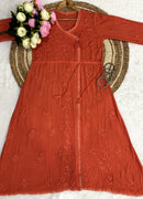 Ghas Patti Hand Work Reyon Dot Fabric Dori Lace Angrakha