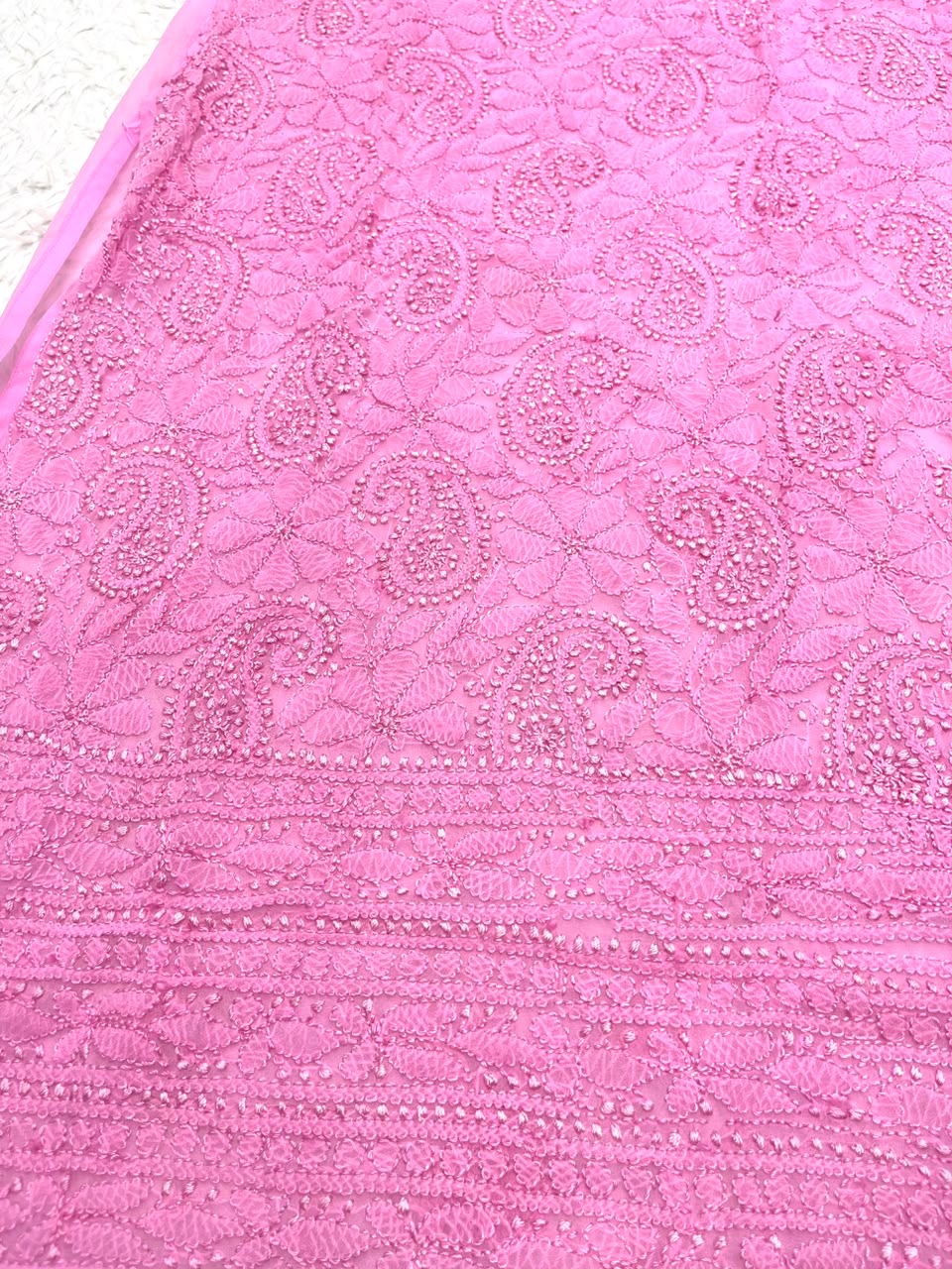Resham long heavy Jaal Kurta handcrafted