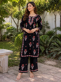 Black Rayon threaded Co-ord set