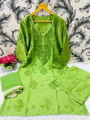 Dyeable Pure Soft chanderi 3pc Set