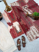 Frenchcrep Silk 3pc Rani Red creat Set