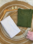 3D work Light weight Butter soft Fancy Muslin kurta & Pant