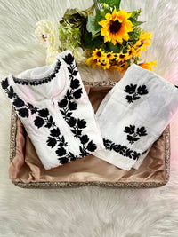 New era of chikankari Threads Set
