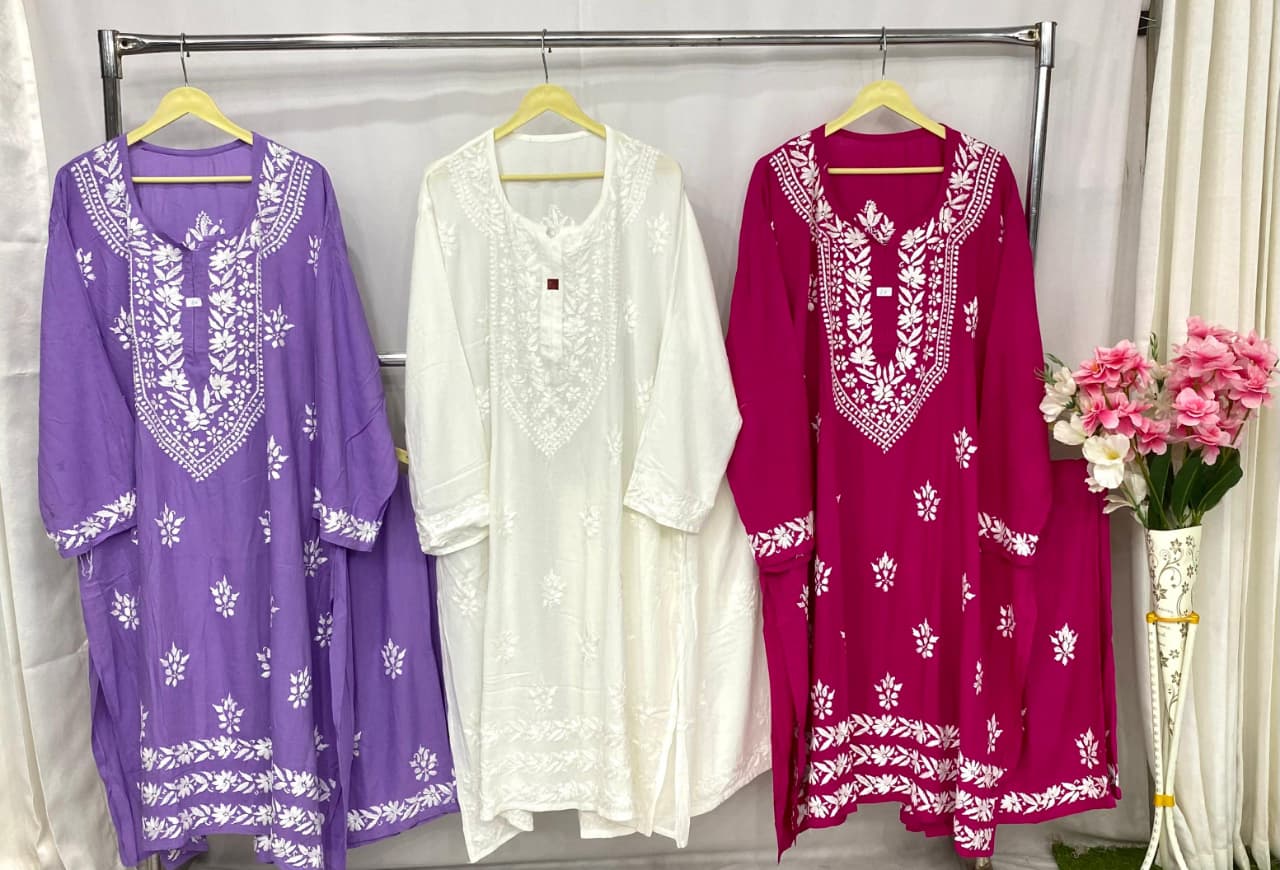 Rayon Comfy Plus Sizes Kurti Sets 50 To 66 Sizes