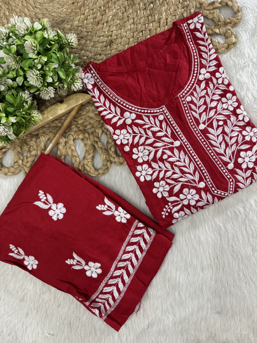 Lucknowi Computer Rayon 2pc Set