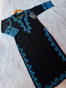 Color thread Rayon Embroidered Kurta