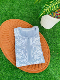 Handembroided Cotton Silk Non-Transparent Kurtis