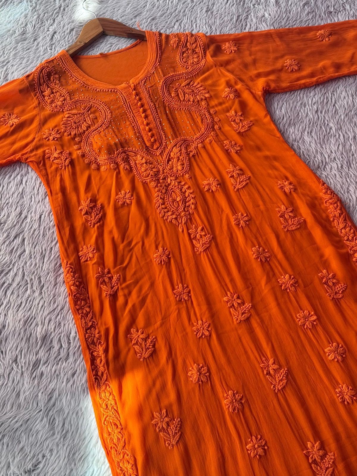 Muqaish Gala Jaal Viscose Kurti Set