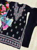 Pure Modal Lucknowi work 3pc set