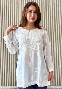 Soft & Breezy Modal short Top whiee tee