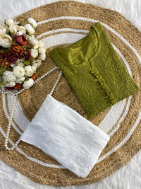 Dyed soft Dobby cotton Kurta with button