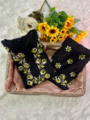 Rayon Thread Co-ord Plazzo Flowers embroidered