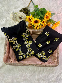 Rayon Thread Co-ord Plazzo Flowers embroidered