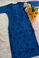 Chanderi 2pc Soft Muqaish work Set