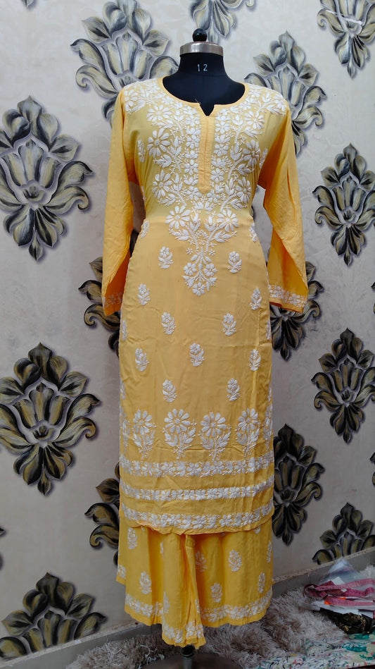 Long Chikankari Kurtis combo - Plus size