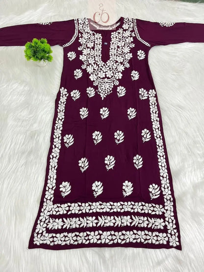 Double Bell Modal Kurti - Chikankari Officialchikan kurti lucknowi chikankari chikankarikurti best kurti kurtis for summer lakhnawi chikan 