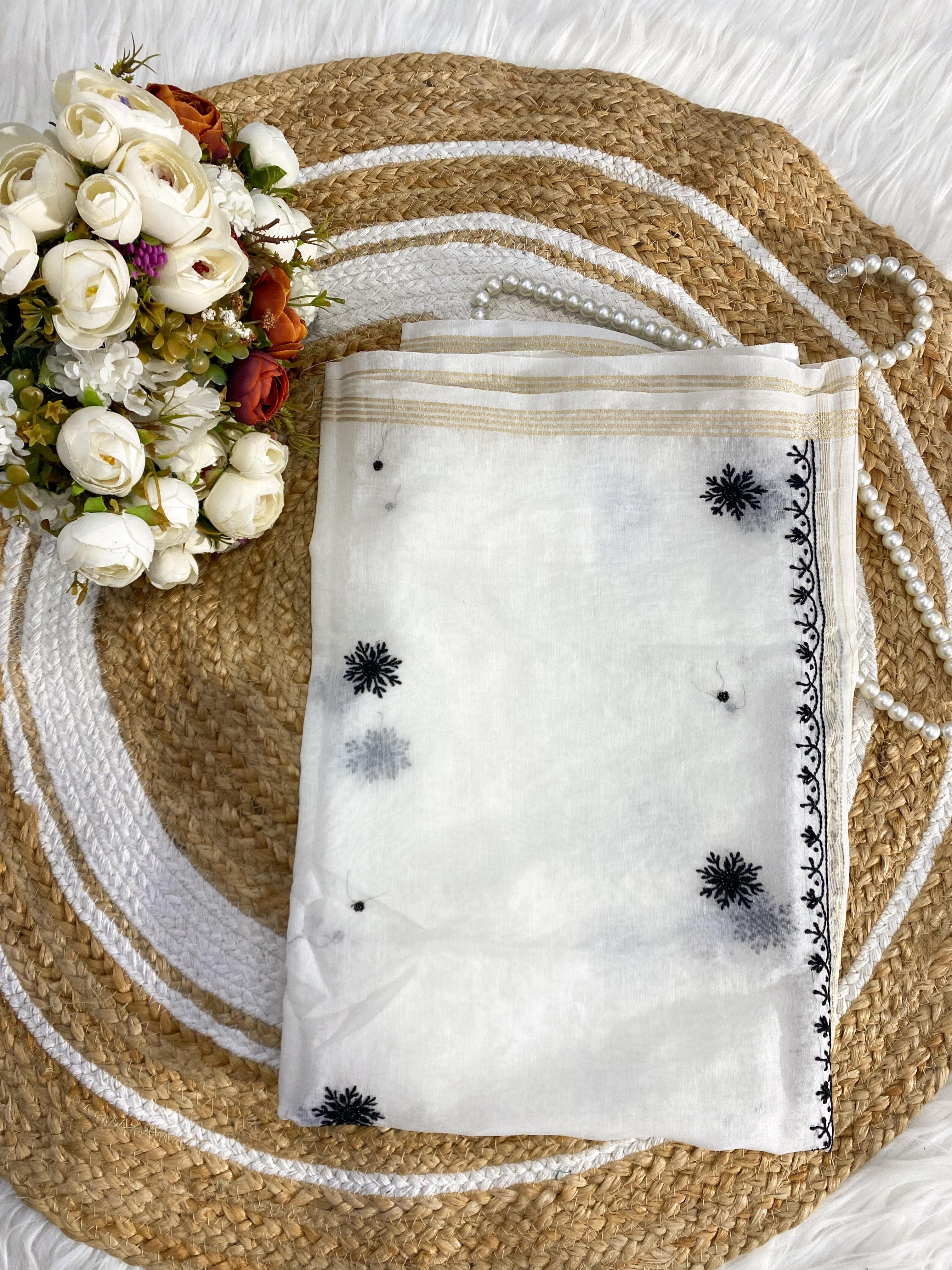 Luxury chanderi mul gown