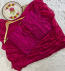 Exclusive Rayon Cutwork 3pc Set with Chiffon Dupatta