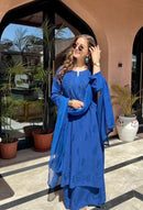 Iddat Muqaish Work Fine Handwork Lucknowi Kurta Plazo Set