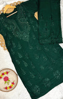 Zoya Rayon Muqaish Plazzo Combo 2pc