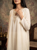 Royal Off White 2pc Designer Set - Chikankari official