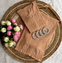 3D anchor Square Gala Muqaish thread Hand work 2pc Set