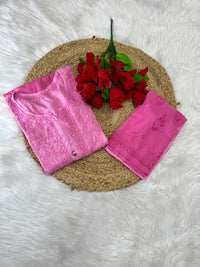 Modal cotton plazzo set soft embroidery