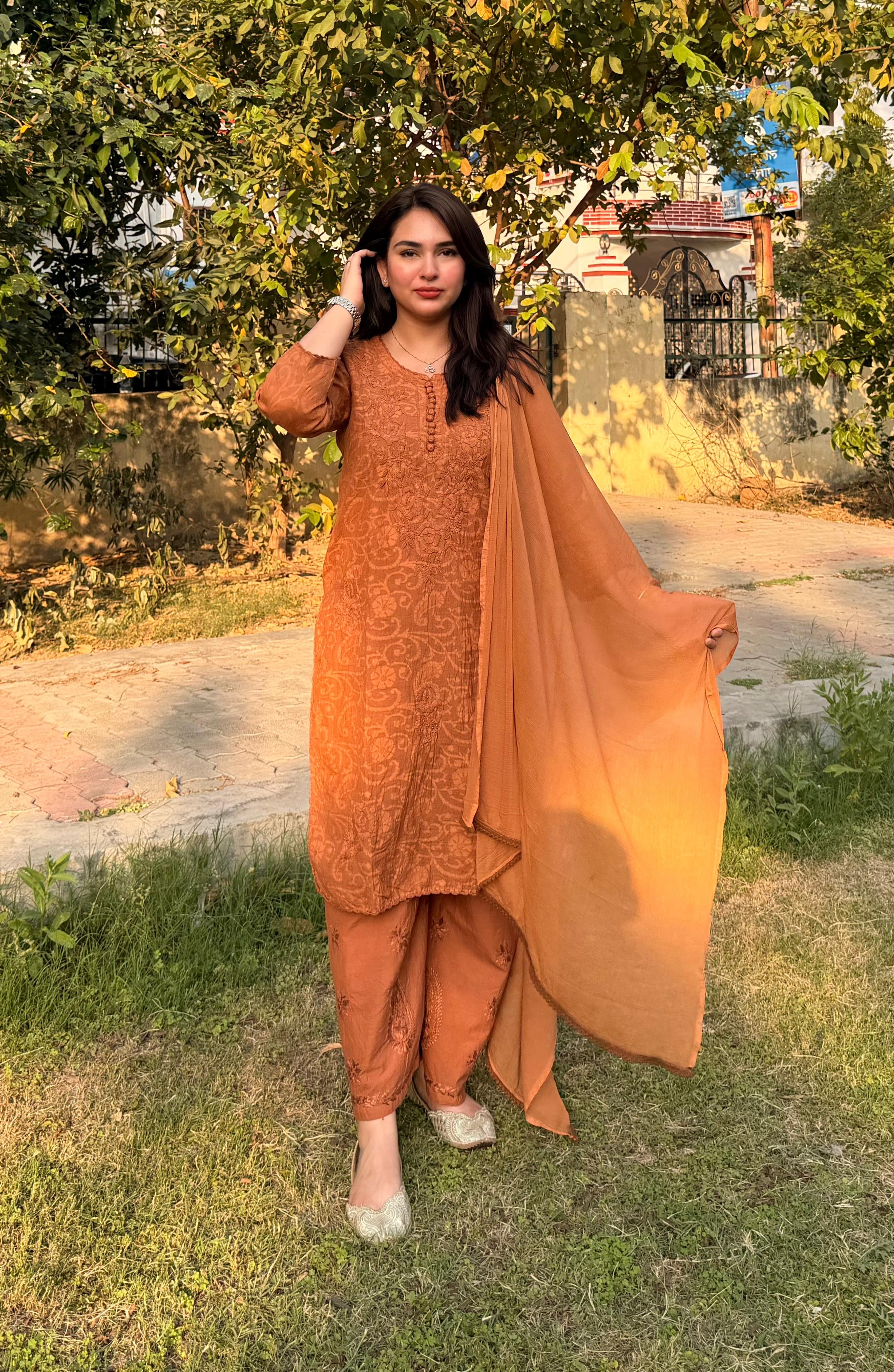 Self printed Co-ord comfort brasso dyed Cotton