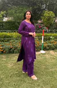 Golden muqaish Rayon Handwork 2pc Set