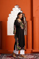 Multi Color Black Threaded Kurta