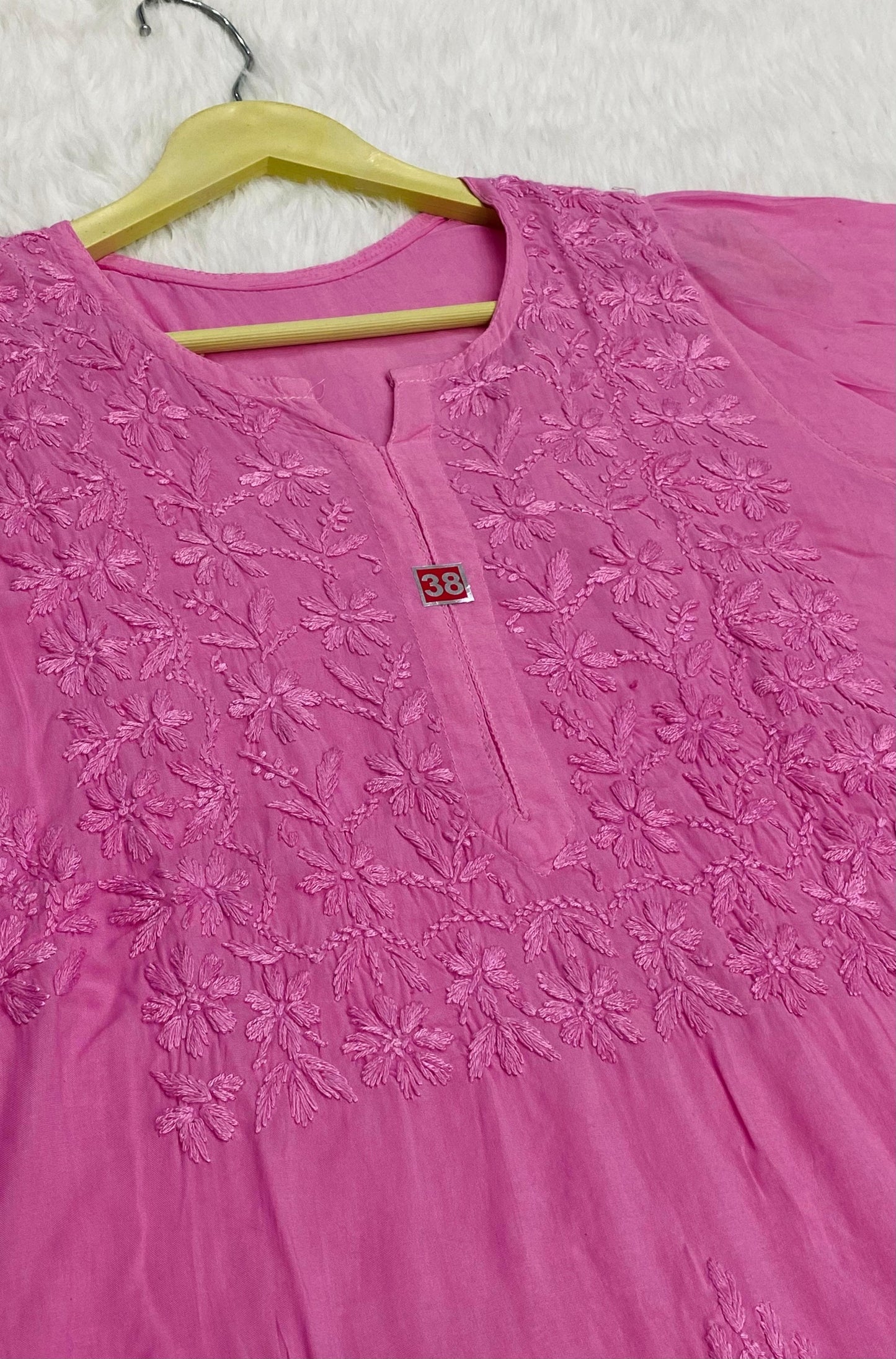 Modal cotton chikankari buta in fresh shades