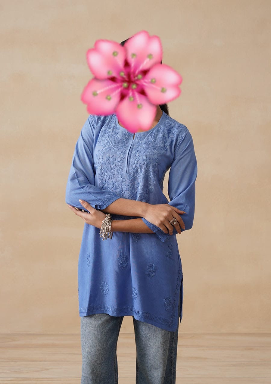 Short chikankari Rayon Soft top