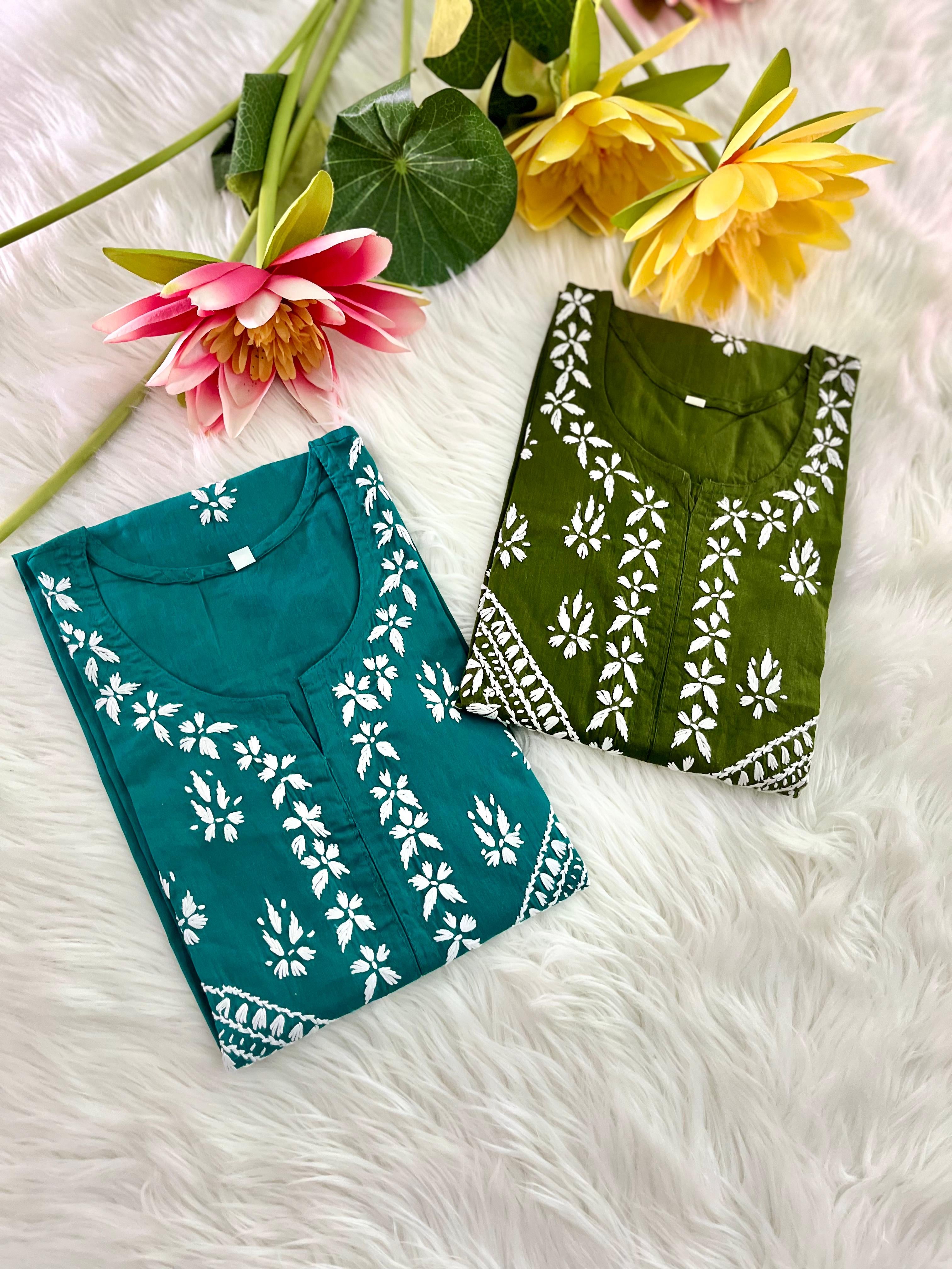 Buy 1 Get 1 Cotton Embroidered Kurta for every day