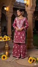 Mul mul printed comfy Gharara Set