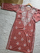 Pure printed Cotton chikankari kurta