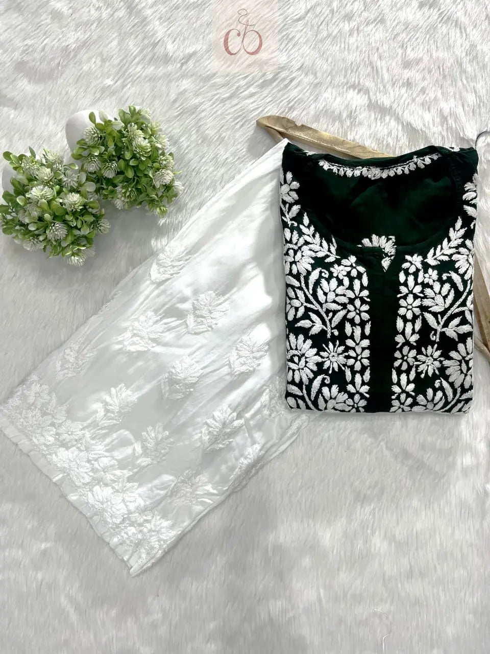 Exclusive reyon A New Concept In reyon kurti reyon Palazzo - Chikankari Official