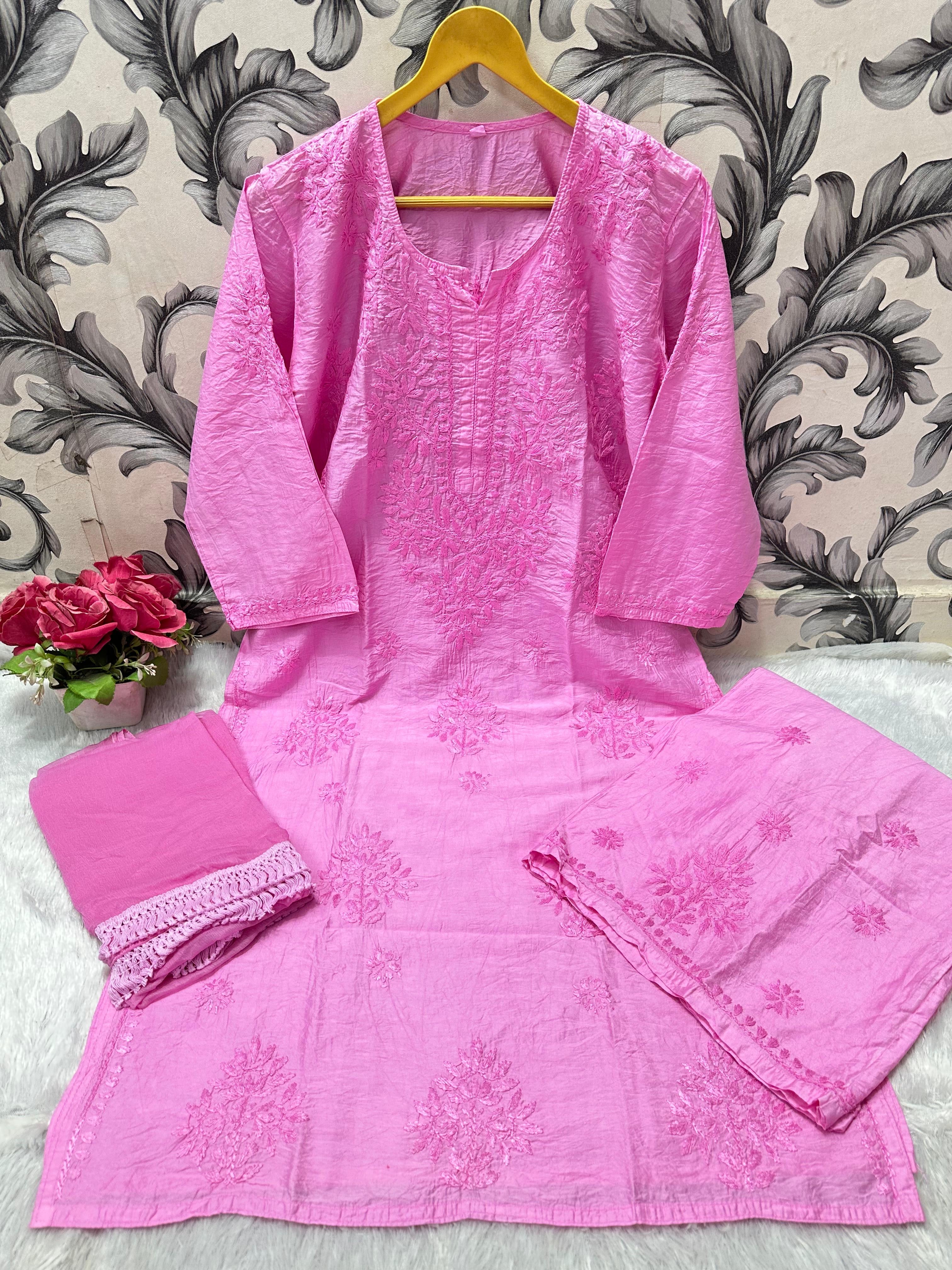 Dyeable Pure Soft chanderi 3pc Set