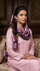 Modal Co-ord Set Rose Work & Printed