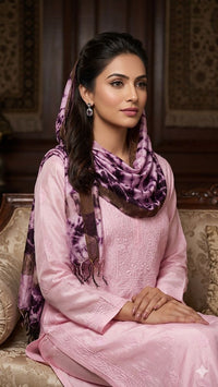 Modal Co-ord Set Rose Work & Printed