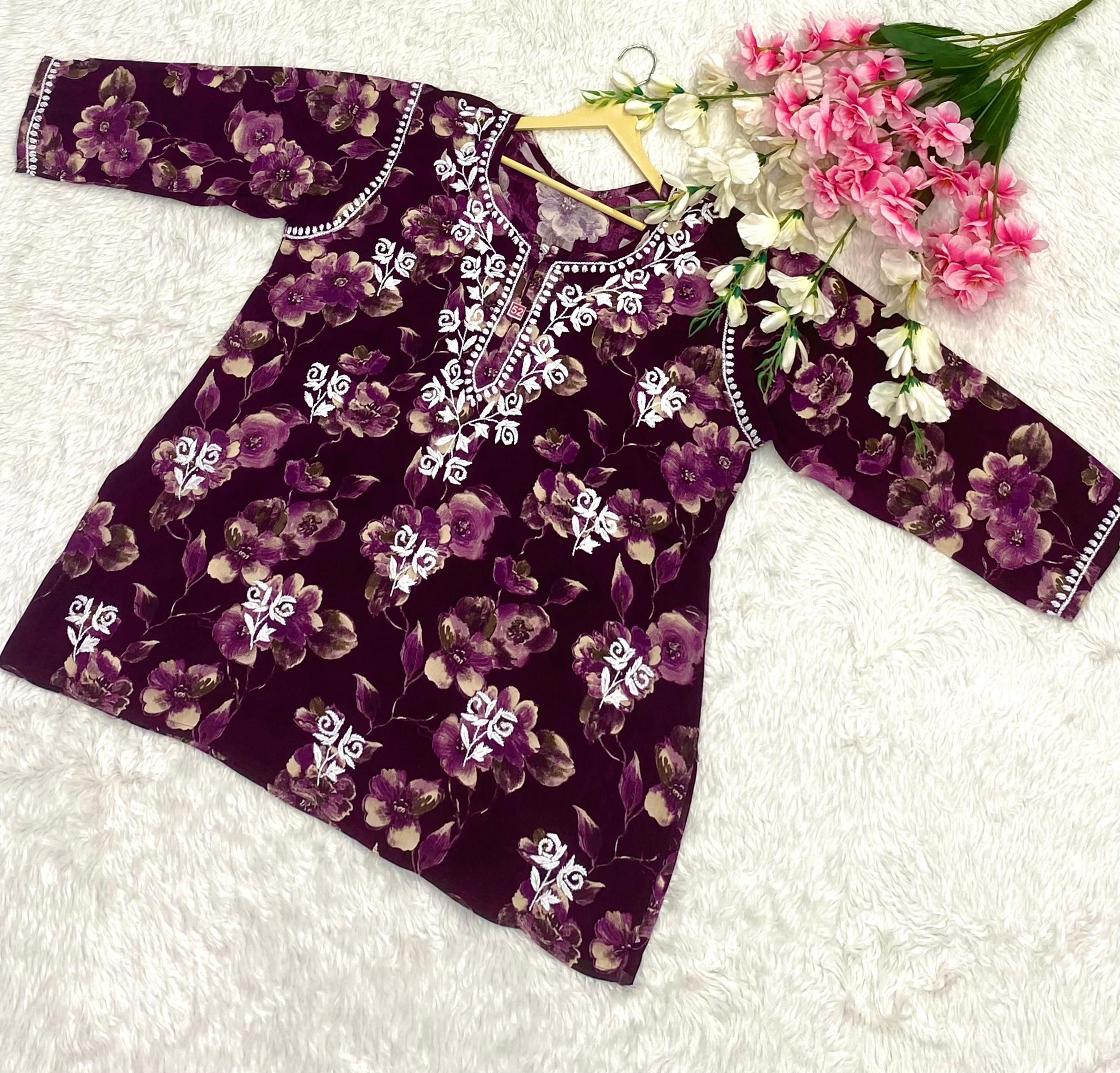 Plus size Rayon short Rops Multi shade