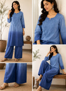 Rangrez Ombre Chikankari 2pc Rayon Soft Set