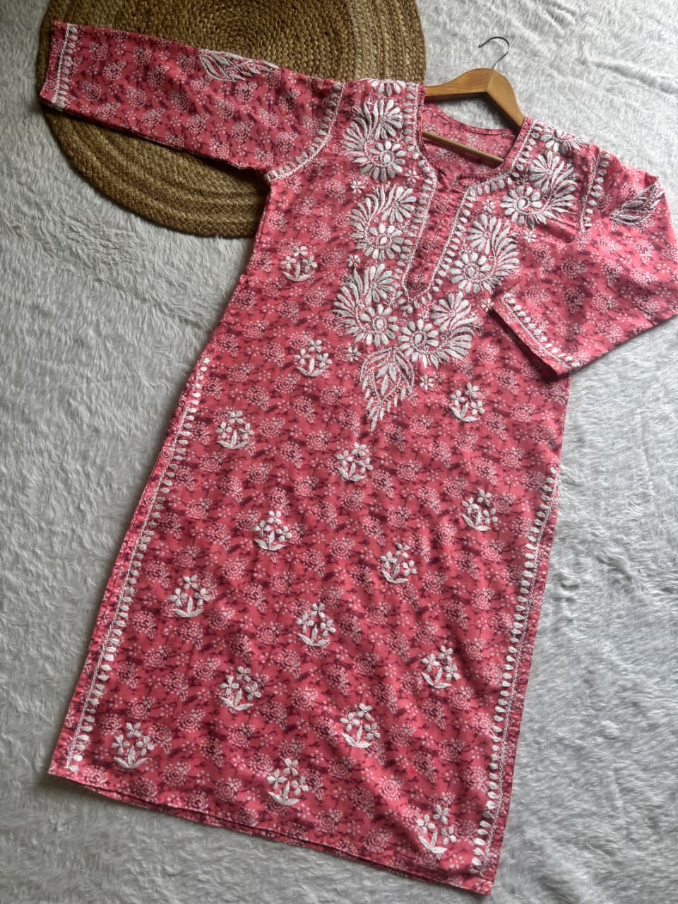 Pure printed Cotton chikankari kurta